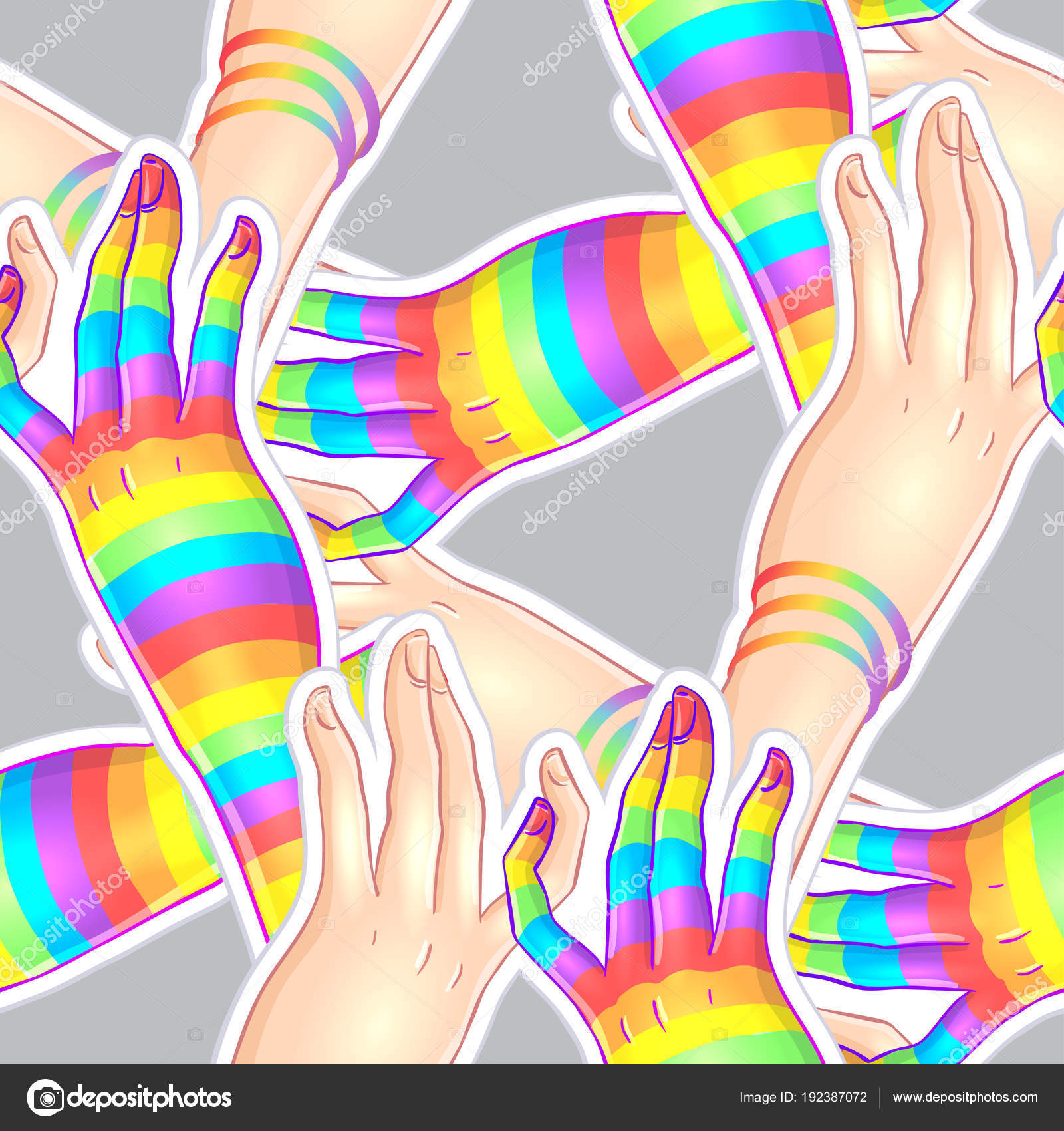 Sinal Lgbt Mãos Têxteis Tecidos Shirts Papel Parede Vetores De