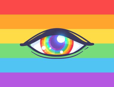 Lgbt topluluğu içinde göz küresi bayrağı.