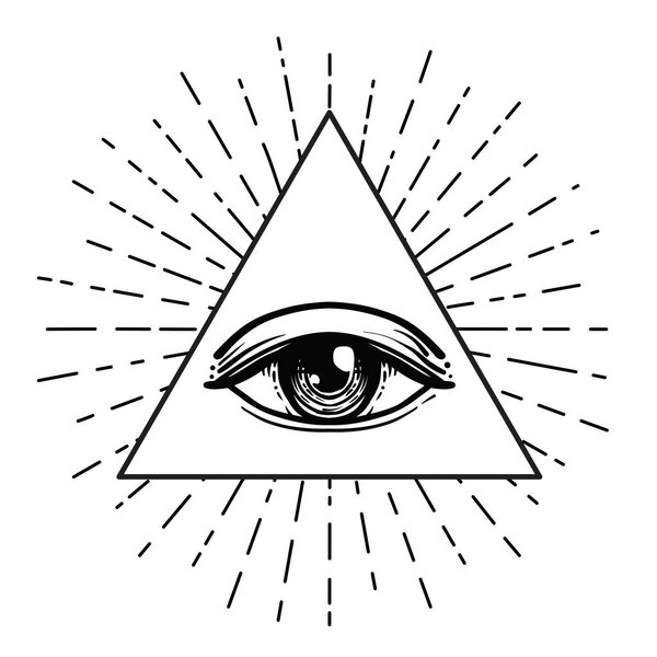 Все видимые глаза символ изолирован на белом фоне
