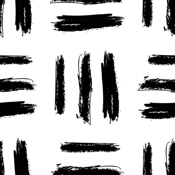 Чорно Білий Простий Абстрактний Безшовний Візерунок Білому Тлі — стоковий вектор