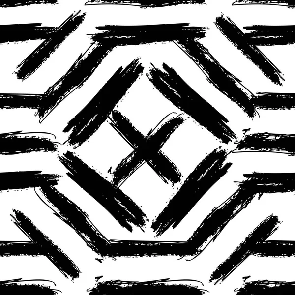 Zwart Wit Eenvoudig Abstracte Naadloze Patroon Witte Achtergrond — Stockvector