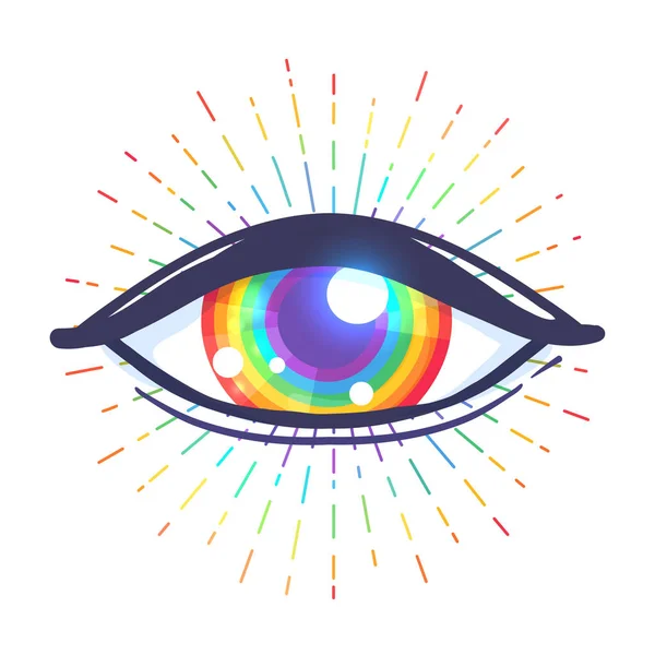 Flag Lgbt Community Eyeball — Stock Vector