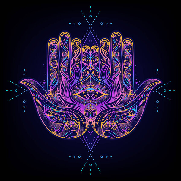 Sacred Geometry and Boo symbol set. Ayurveda sign of harmony and balance. Tattoo design, yoga logo. poster, t-shirt textile. Astrology, esoteric, religion.