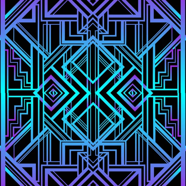 Art Deco vintage minta élénk neon színekben. Retro party geometrikus háttér 1920-as évek stílusban. Vektor illusztráció csillogás party, tematikus esküvő. — Stock Vector