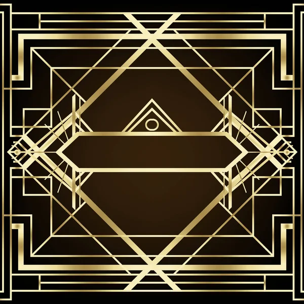 Art Deco vintage minták és design elemek. Retro party geometrikus háttér készlet 1920-as évek stílusban. Vektor illusztráció csillogás party, tematikus esküvő — Stock Vector