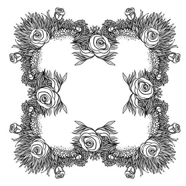 Flor de loto ornamental vectorial, arte étnico, paisley indio estampado. Ilustración hecha a mano. Elemento de invitación. Tatuaje, astrología, alquimia, boho y símbolo mágico. — Archivo Imágenes Vectoriales