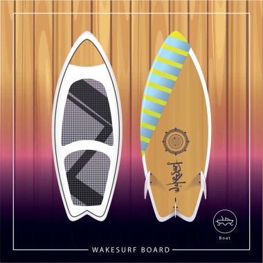 wake serf board vector illustration  clipart