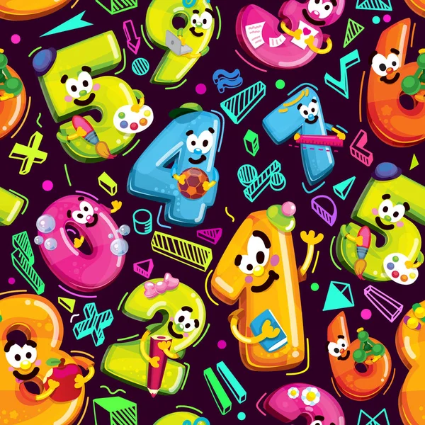 Cartoon vector nummers. — Stockvector