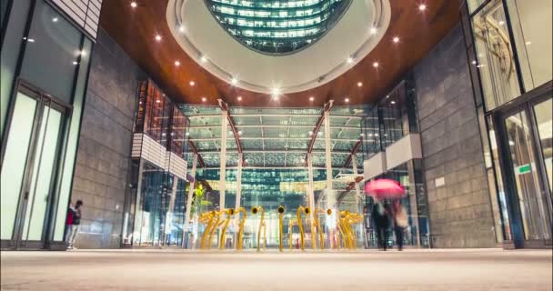 Futuristic Mall in the Modern City by Night 4k — стокове відео