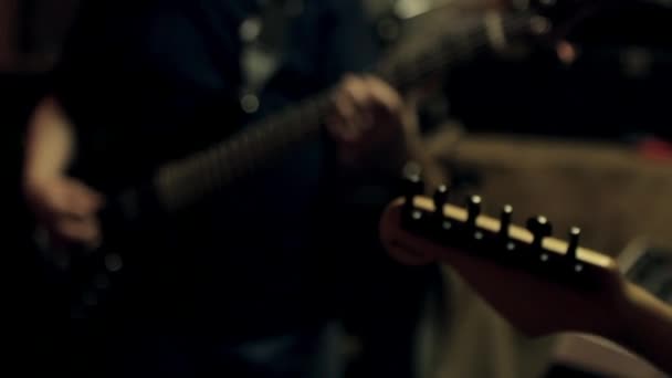 Guitarras Estúdio — Vídeo de Stock