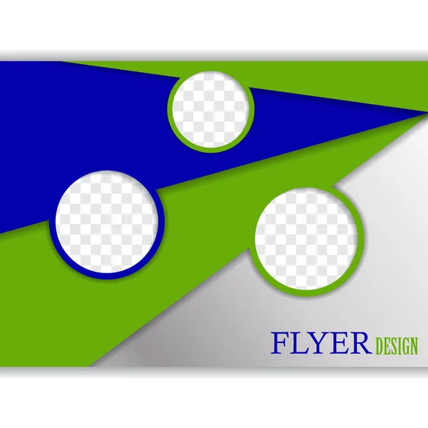 Vector horizontal flyer template for design — Stock Vector