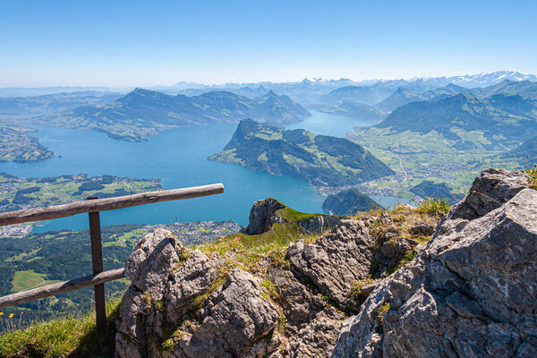 Swiss Alps and lake