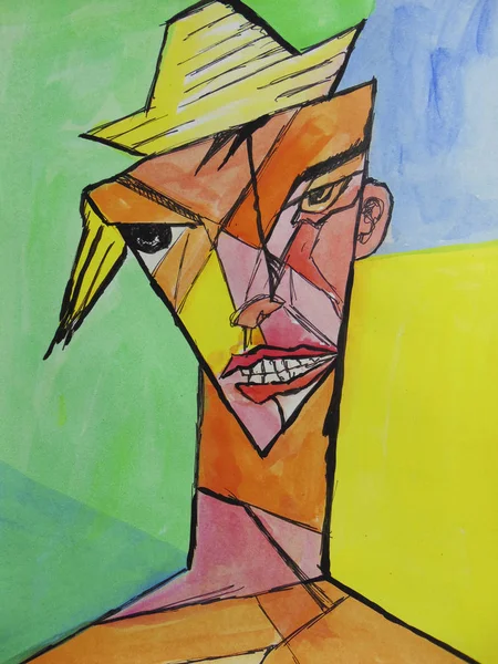 Marin Homme Cubisme Portrait — Photo