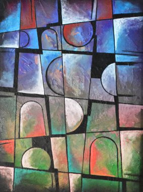 Soyut geometrik dışavurumculuk tablosu. Arkaplan modern tasarım