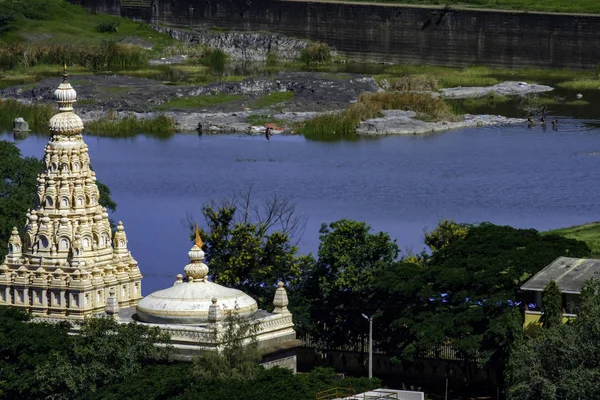 Templo Colorido Jejuri Perto Pune Índia — Fotografia de Stock