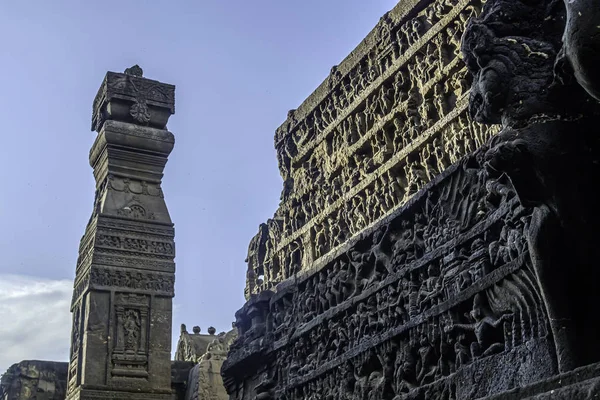 Rock Cut Ellora Caves Complex Aurangabad India — Stock Photo, Image