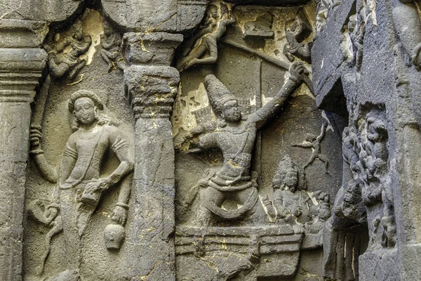 Rock Cut Ellora Caves Complex Aurangabad India — Stock Photo, Image