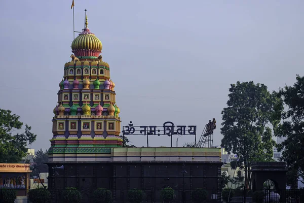 Templo Colorido Wagholi Perto Pune Índia — Fotografia de Stock