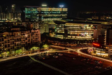 Pune India 'da gece manzarası.