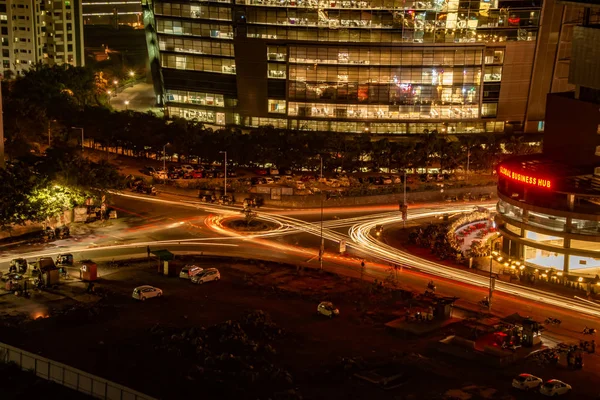 Cidade Noturna Pune Índia — Fotografia de Stock