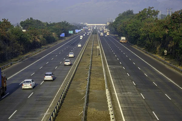 Mumbai Pune Expressway Vroeg Ochtend Bij Pune India Snelweg Wordt — Stockfoto