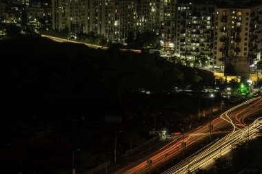 Pune India 'da gece manzarası.