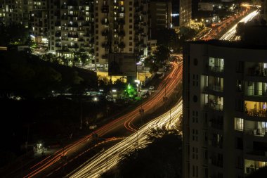 Pune India 'da gece manzarası.