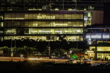 Pune India 'da gece manzarası.
