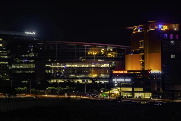 Pune India 'da gece manzarası.