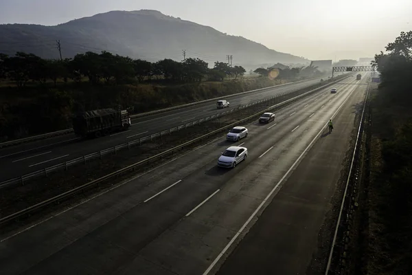 Expressway Mumbai Pune Manhã Cedo Perto Pune Índia Expressway Oficialmente — Fotografia de Stock