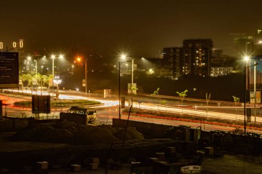 Pune India 'da gece manzarası.