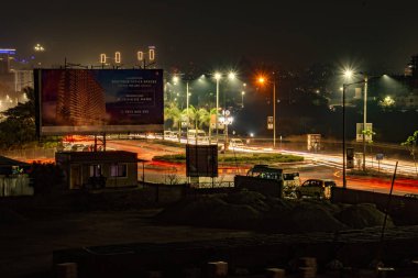 Pune India 'da gece manzarası.