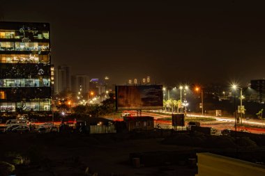 Pune India 'da gece manzarası.