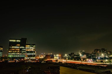 Pune India 'da gece manzarası.
