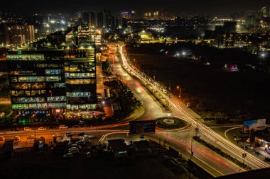 Pune India 'da gece manzarası.