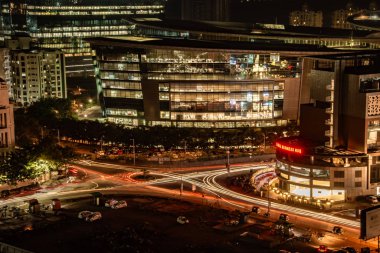 Pune India 'da gece manzarası.