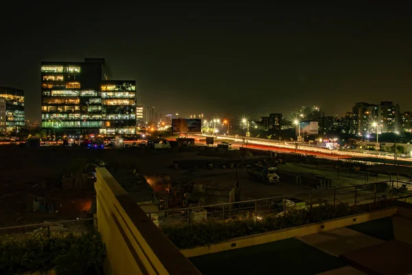 Cidade Noturna Pune Índia — Fotografia de Stock