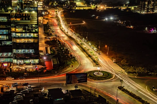 Cidade Noturna Pune Índia — Fotografia de Stock