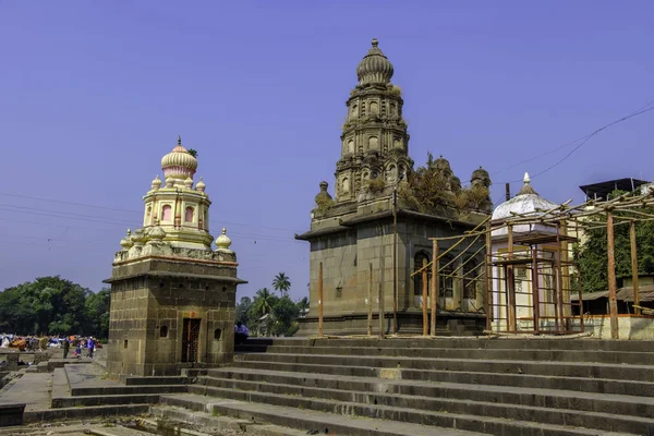 Mahaganpati Temple Wai Pune India Situated Banks River Krishna — Stock Photo, Image