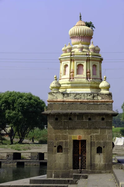 Mahaganpatiho Chrám Wai Poblíž Pune India Nachází Břehu Řeky Krišny — Stock fotografie