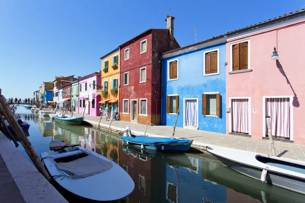 Burano eiland, Venetië, Italië — Stockfoto