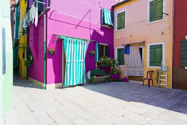 Burano eiland, Venetië, Italië — Stockfoto