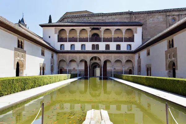 Udvarban, a mirtuszpálinka, a Patio de los Arrayanes, az Alhambra, G — Stock Fotó