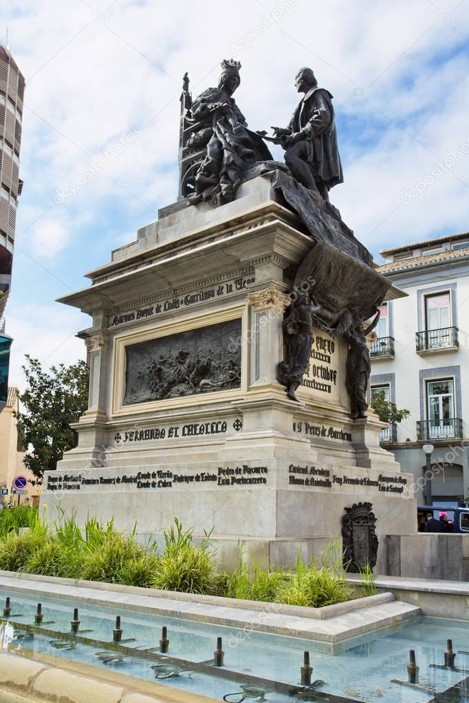  Monument to Ferdinand and Isabella in the Plaza Isabel la Catol