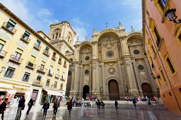 The famous cathedral in Granada, Andalusia — Stock Photo, Image