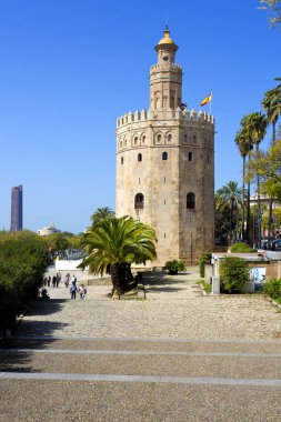 Ünlü Torre del Oro, Sevi savunmak için inşa Mağribi Kulesi