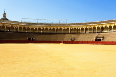 Ünlü Plaza de toros, boğa güreşi arena, Seville, Andalusi