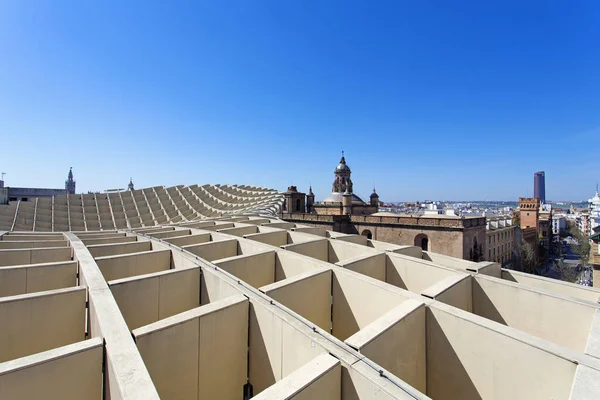 Από την κορυφή του το αλεξήλιο Metropol χώρο, Setas de Sevilla, στο — Φωτογραφία Αρχείου