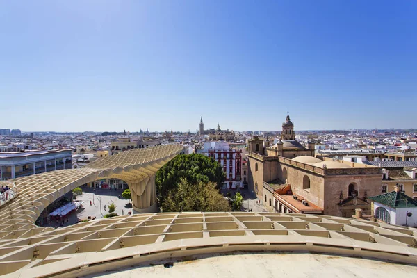 Shora místo Metropol Parasol, Setas de Sevilla, na — Stock fotografie