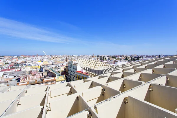Desde lo alto del Espacio Metropol Parasol, Setas de Sevilla, en — Foto de Stock